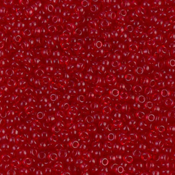 Seed Bead 11-141 Miyuki Beads 11/0 Transparent Ruby 10 Grams Diy