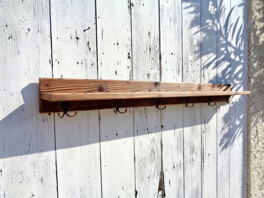 Entryway Coat Rack With Shelf Rustic Wood Wall Wooden Organizer Hooks Distressed