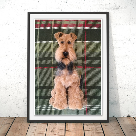 Airedale Terrier Art Print By Felt Artist Sharon Salt