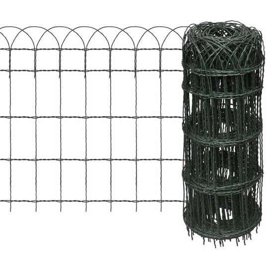 Topdeal - Garden Border Fence Powder-coated Iron 25x0.65 m VDTD03809