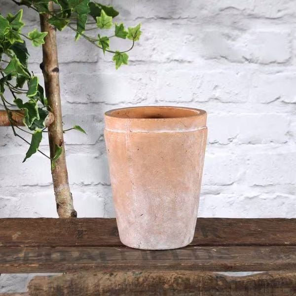 Rustic Terracotta Ceramic Flowerpot 18cm - Fast & Free UK Delivery