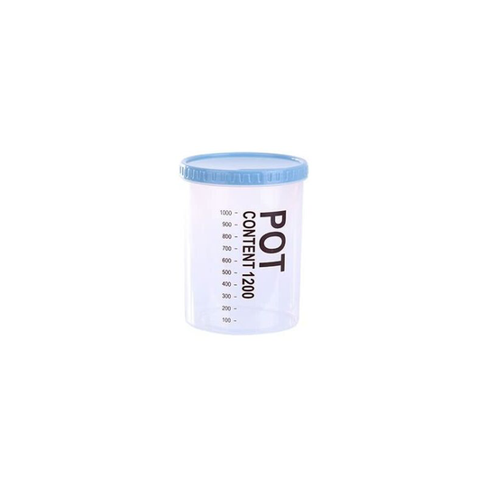Kitchen plastic storage bottles sealed jars food grain storage boxes cans milk powder tea snack jar 1000ML Blue