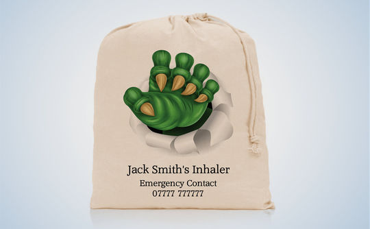 Personalised Monster Inhaler Medicine Bag