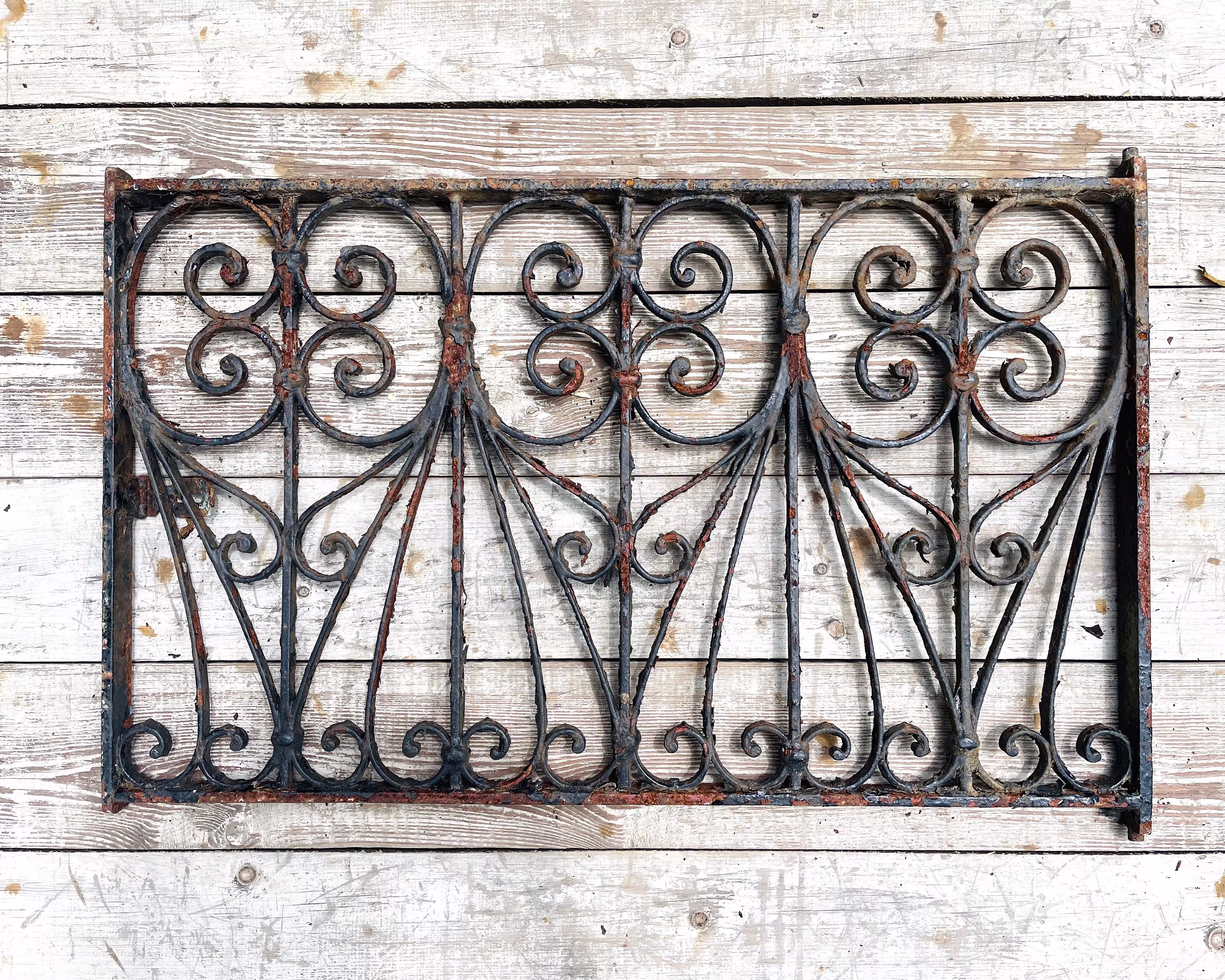 1800S Wrought Iron Gate Heart Fence Antique Metal Cover Architectural Salvage Antiques Victorian Gothic Revival Ornate Garden Decor