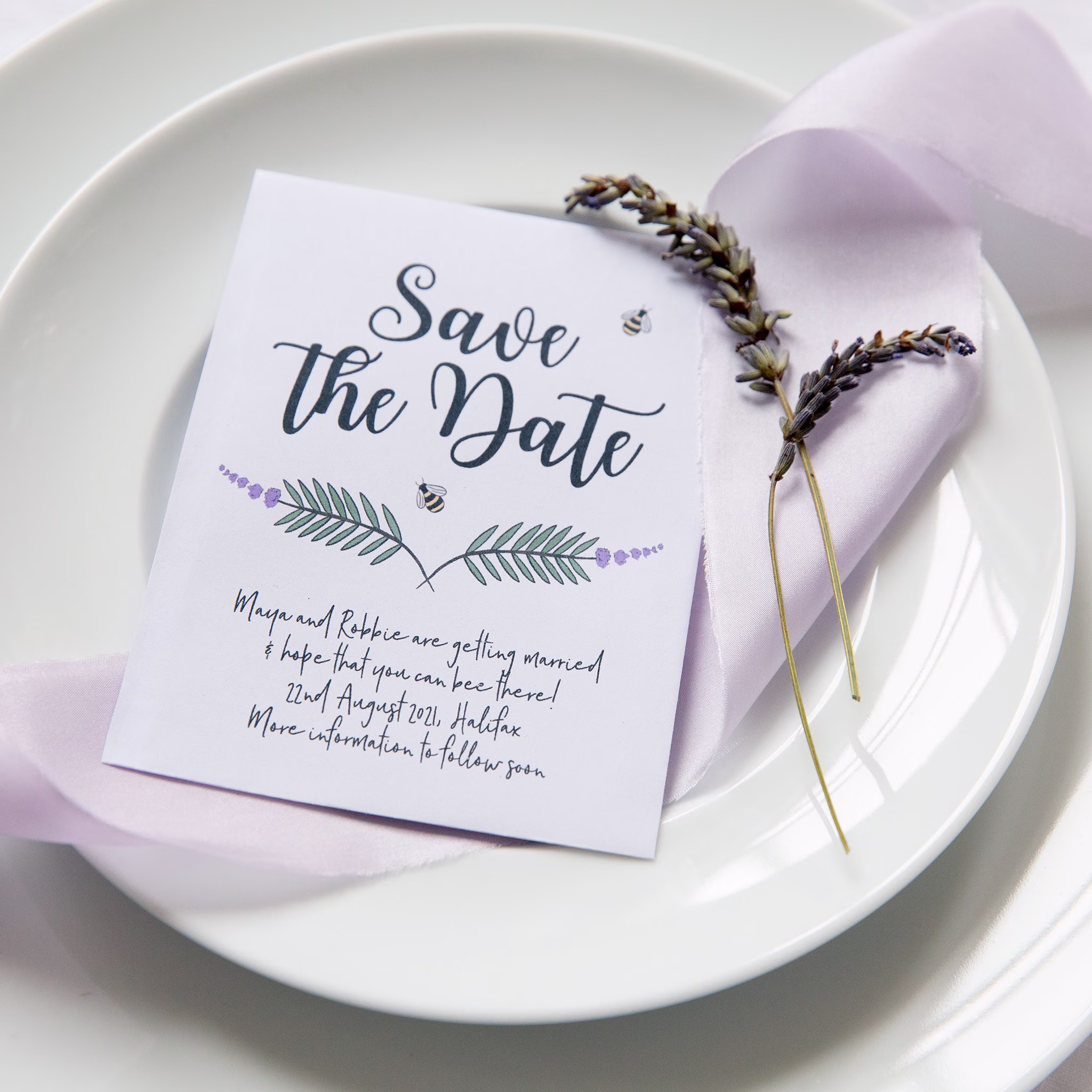10 Save The Date Lavender Seed Packets