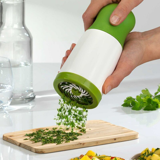 Detachable Manual Herb Grinder Spice Mill with Stainless Steel Blade Food Parsley Herb Vegetable Crusher Shredder