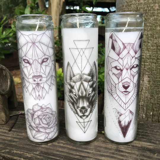 Wolf Spirit Totem Prayer Candle