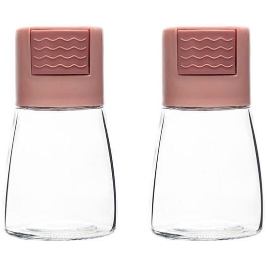 Farmhouse Salt and Pepper Shakers for Kitchen Counter - Easy Refilling card pink