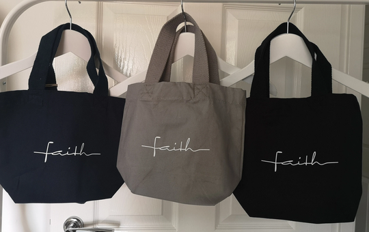 Earthaware 100% Organic Cotton Mini Tote Bag in Navy Blue - Back in Stock