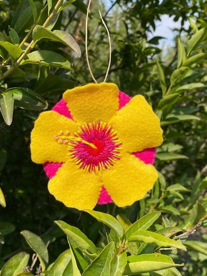 Felt Hibiscus Christmas Tree Ornament