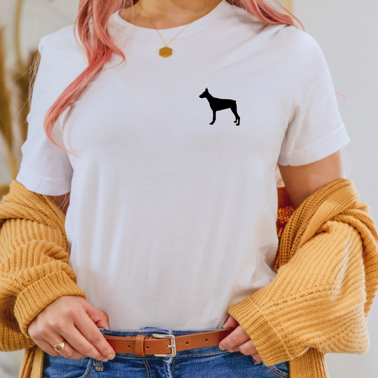 Doberman Dog T-Shirt, Unisex Organic Cotton Shirt