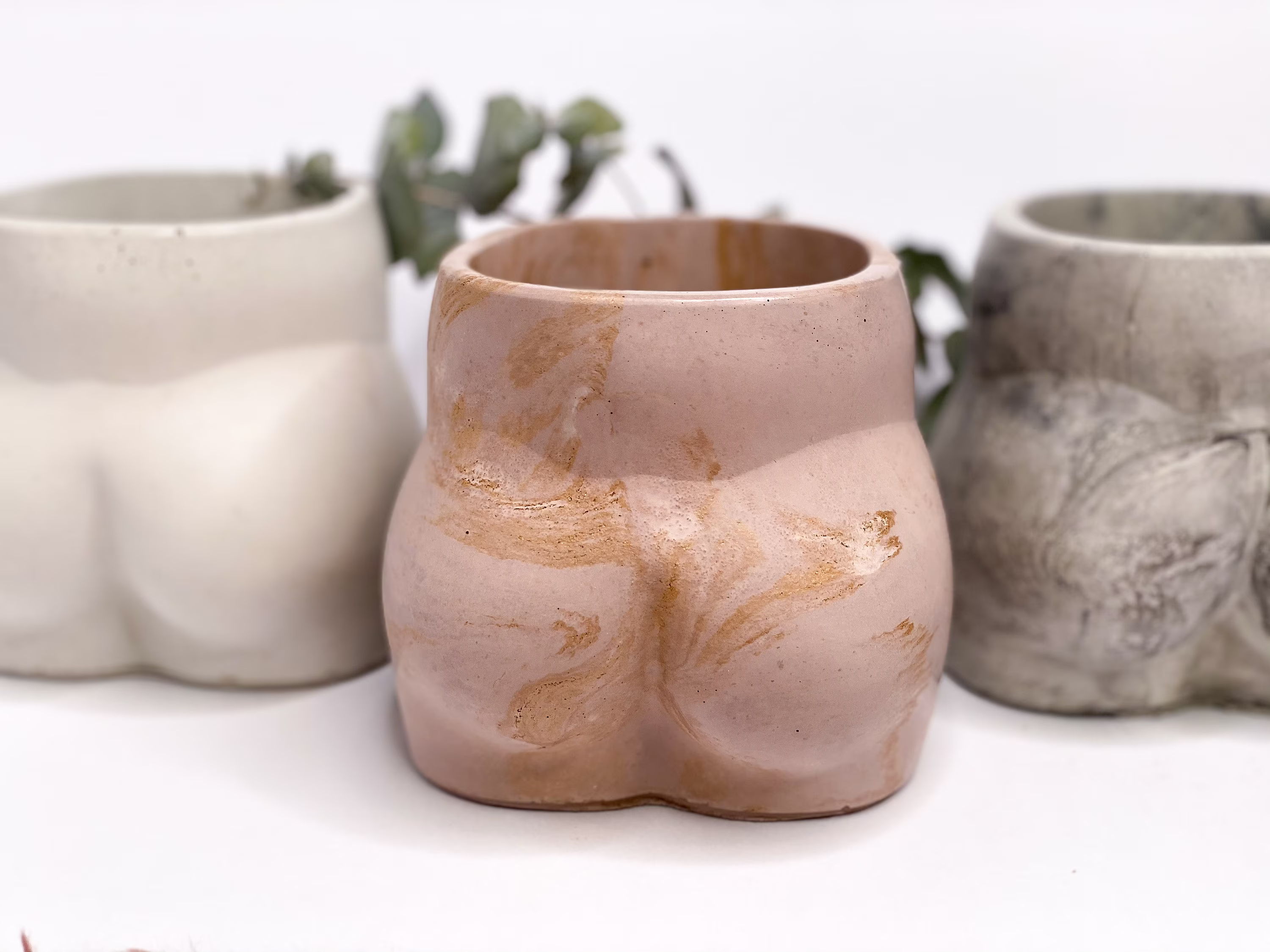 Booty Planter | Bum Vase Succulent Plant Pot Curvy Planter| Concrete