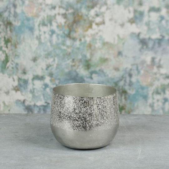 Silver Mayfair Planter | Small Metal