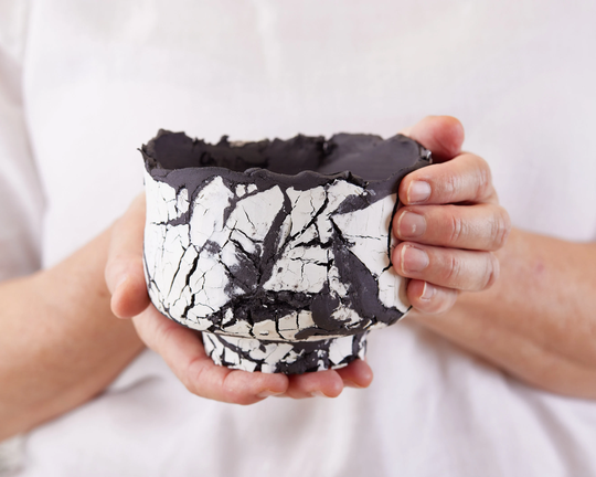 White & Black Ceramic Bowl | Japanese Style Matcha