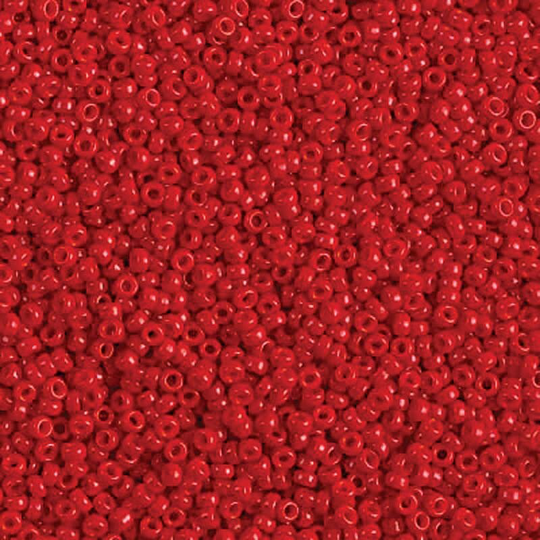 Miyuki Seed Beads 11/0 Red 11-1684 24G Opaque Japanese Beads, Size 11 Glass Rocaille Bead