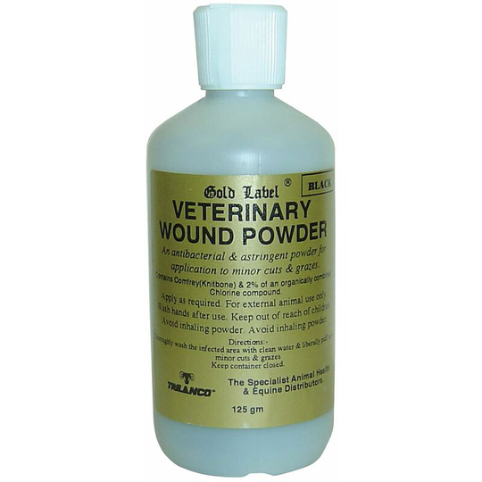 Gold Label - Veterinary Wound Powder - Black x 125 Gm - vwpb