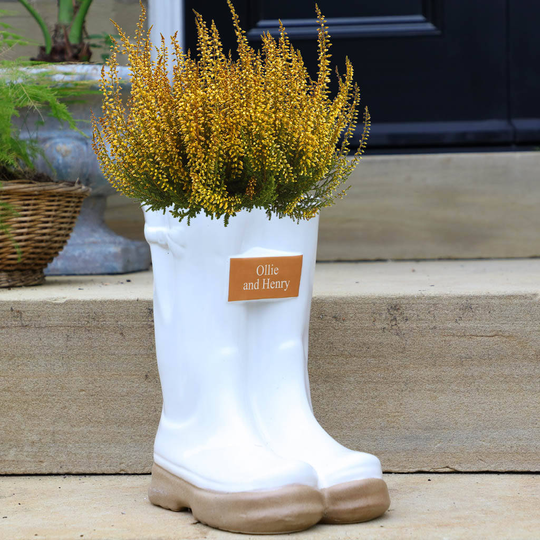 Personalised Little Gardener Welly Boot Planter