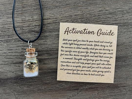 Luck & Fortune Spell Jar Necklace | Money Good Abundance Manifest Altar Witchy Gifts