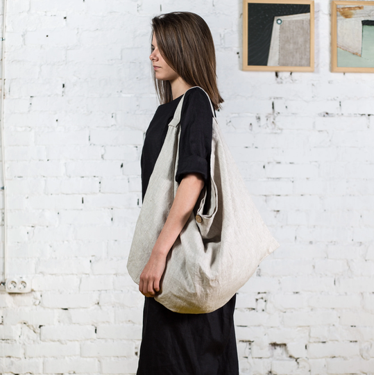 Vegan Tote Bag Organic/Linen Beach For Women Canvas Linen Handbag