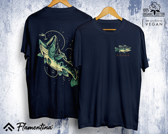 Bass Fishing Organic Cotton T-Shirt Good Catch Streetwear Luxury Top Fisherman Hobby Fish Trawler