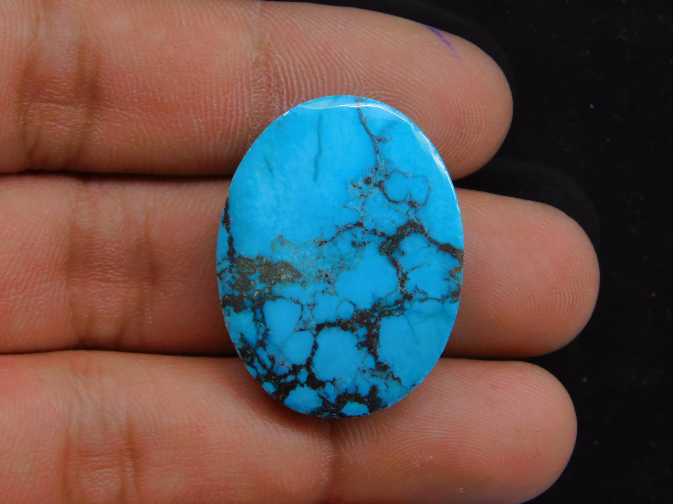 Natural Turquoise, Aaa Grade Cabochon/Turquoise Gemstone 100 % Loose Stone Wirewrapping Jewelry Making 56 Ct 29 X 21 Mm # 8175