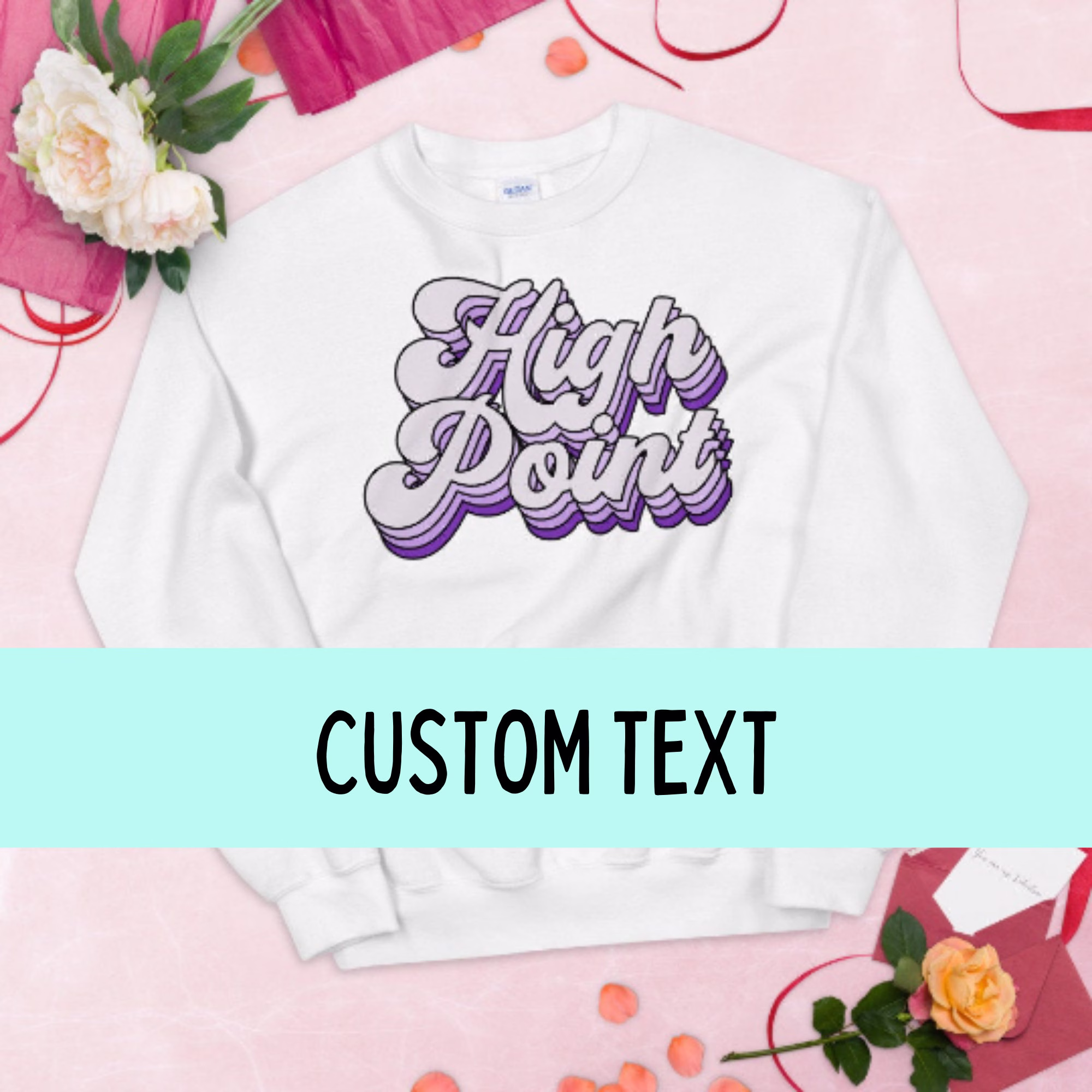 Custom College/Organization Name Groovy Gradient Sweatshirt