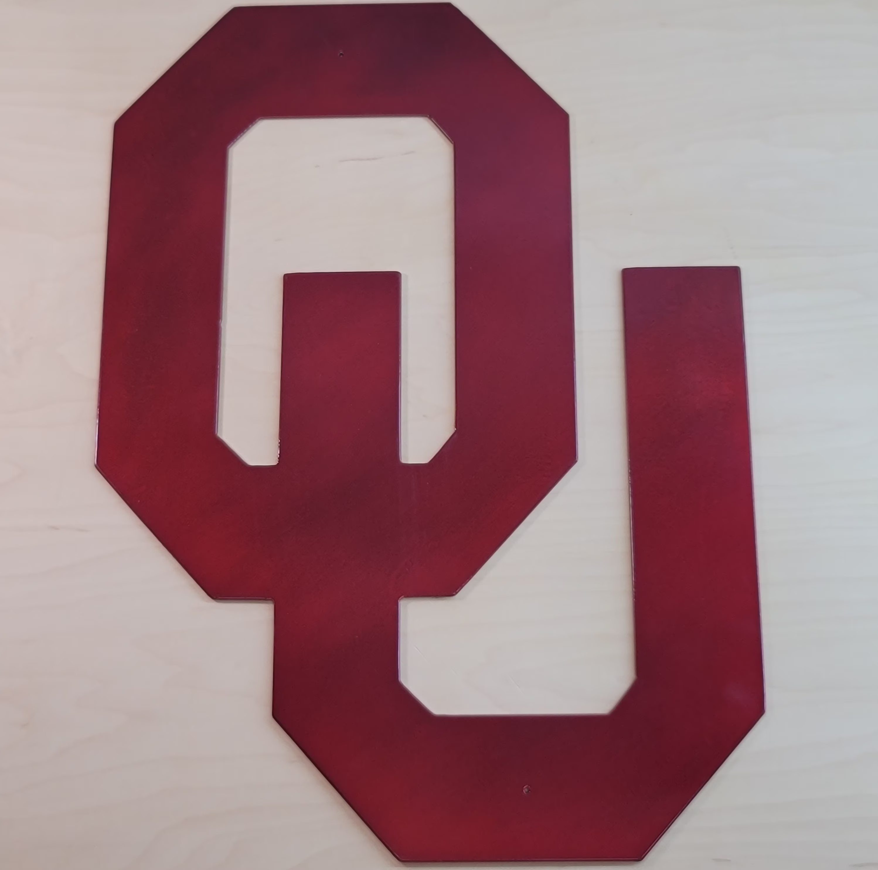 Ou Sooners Cnc Cut & Powder Coated Steel Wall Art