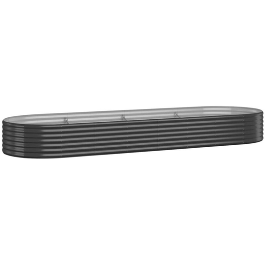 Vidaxl - Garden Planter Powder-coated Steel 322x100x36 cm Anthracite Anthracite