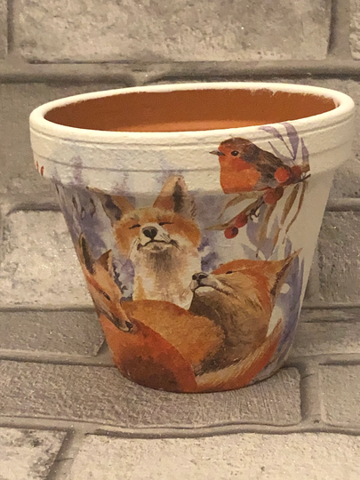 Indoor/Outdoor Fox Flower Pot
