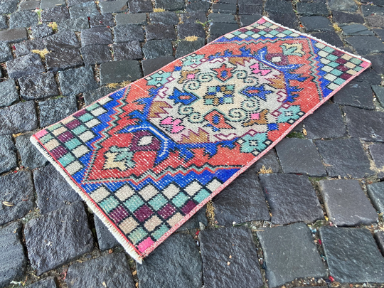 Organic Rug Carpet, Bath Rugs, Boho Decor, Doormats, Vintage Rug, Handmade Turkish Small 41 X 85 cm = 1, 34 2, 78 Ft
