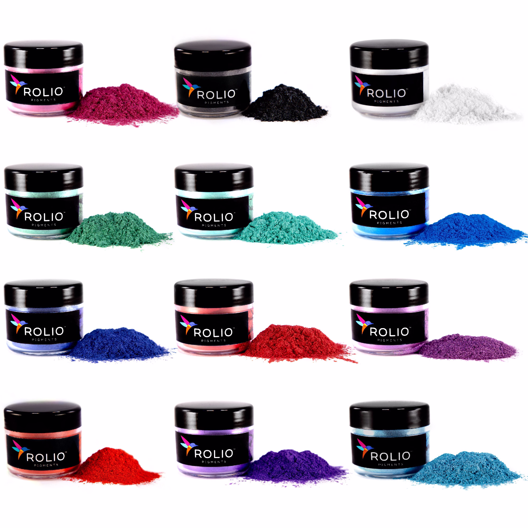 Mica Powder - Northen Lights Set 12 Pigments For Slime, Nail Polish, Makeup, Epoxy Resin, Candle Making, Bath Bombs, Soap Colorant, Paint