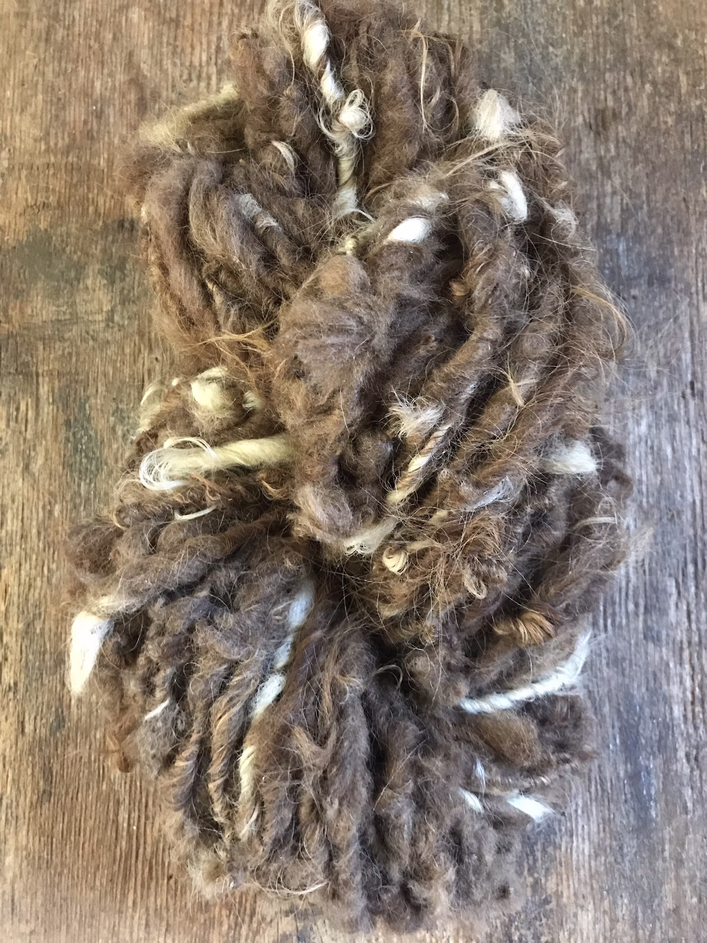 Brown Icelandic Wool, Undyed, 50 Yards