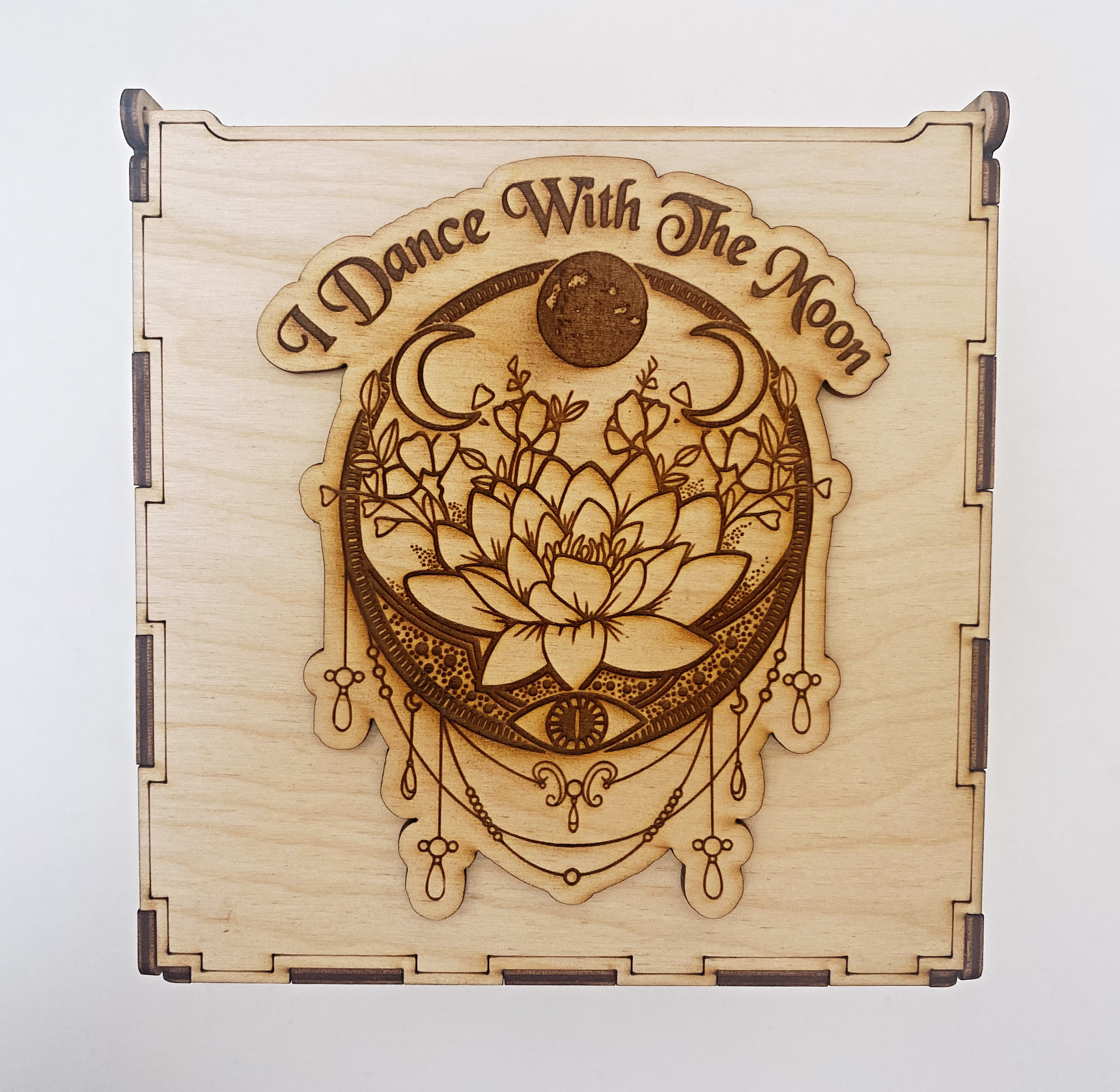 Dance With The Moon Engraved Wooden Box