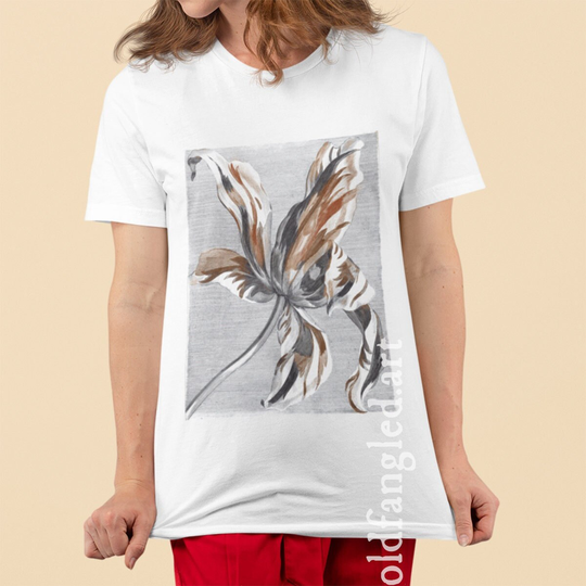 Tulip | C1693 - Unisex Organic T-Shirt, Vintage Style Botany T-Shirt