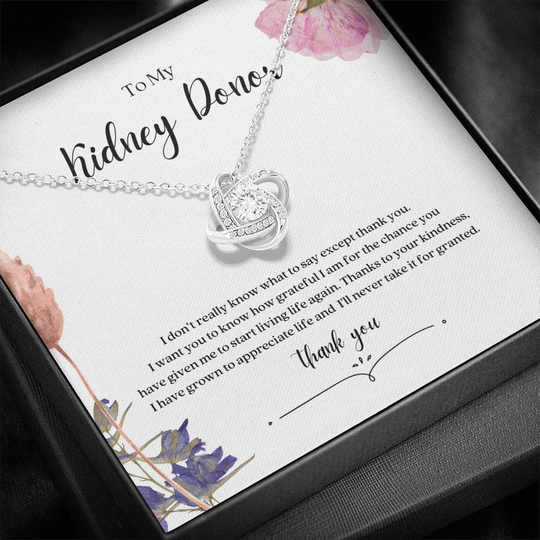 Kidney Donor Gift, Transplant Jewelry, Organ Anniversary, Necklace, Gift