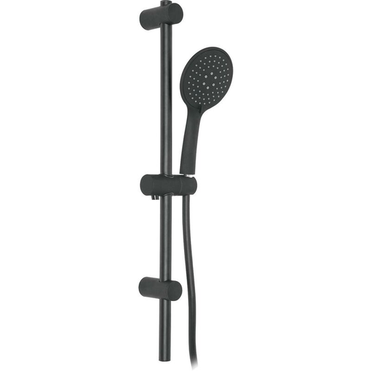 Bathroom Set Showering Column Shower Head Modern Pole Black Powder Coated