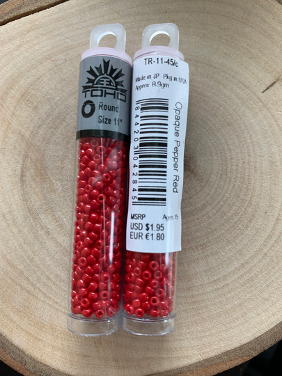 Toho 11/0 Opaque Pepper Red/Japanese Seed Beads, Glass Beads
