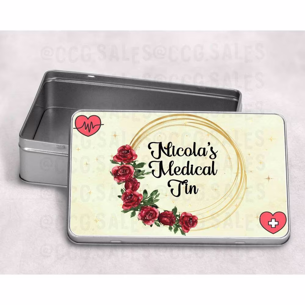 Personalised First Aid Kit For Car, College Student Care Package, Back To School Gift Kids, Medicine Tin, Box Cute, Travel