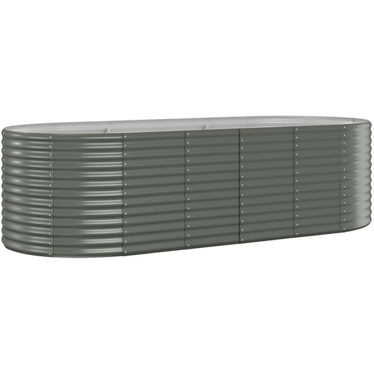 Vidaxl - Garden Planter Powder-coated Steel 249x100x68 cm Grey Grey