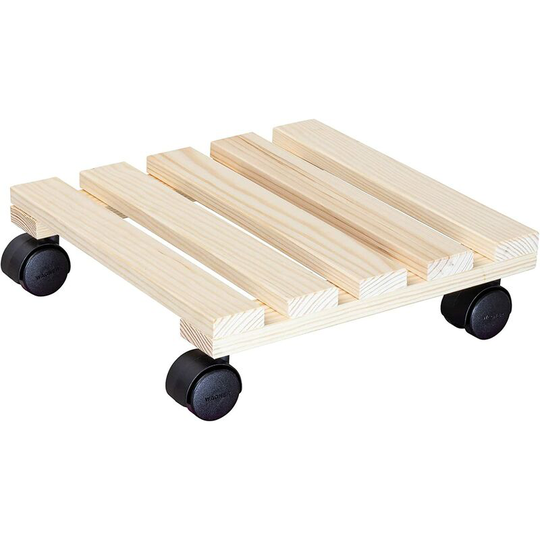 Tinor - Flower pot stand on wheels 29 x 29 x 8 cm i Indoor plant pot roller i Load capacity 100 kg