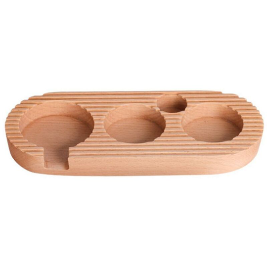58mm wooden tamper mat press powder seat