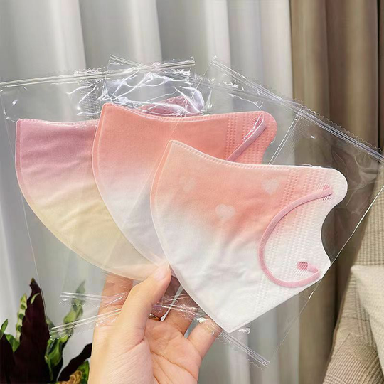 30 pack love powder blusher mask 3d three-dimensional female breathable creative personality one time independent packaging