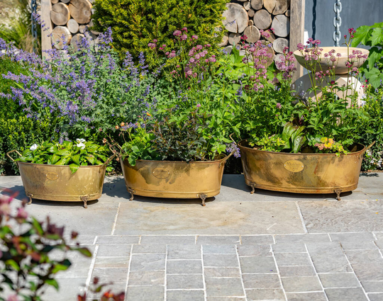 Du Bain Vintage Brass Effect Planter