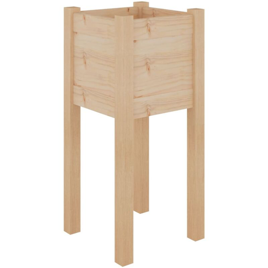 Garden Planter 31x31x70 cm Solid Pinewood Vidaxl Brown