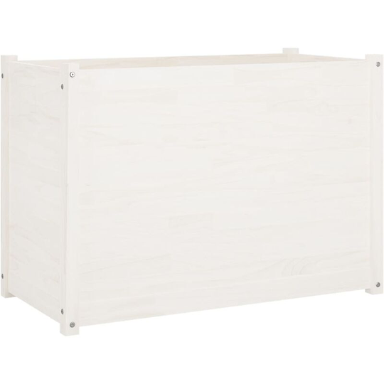 Garden Planter White 100x50x70 cm Solid Pinewood Vidaxl White
