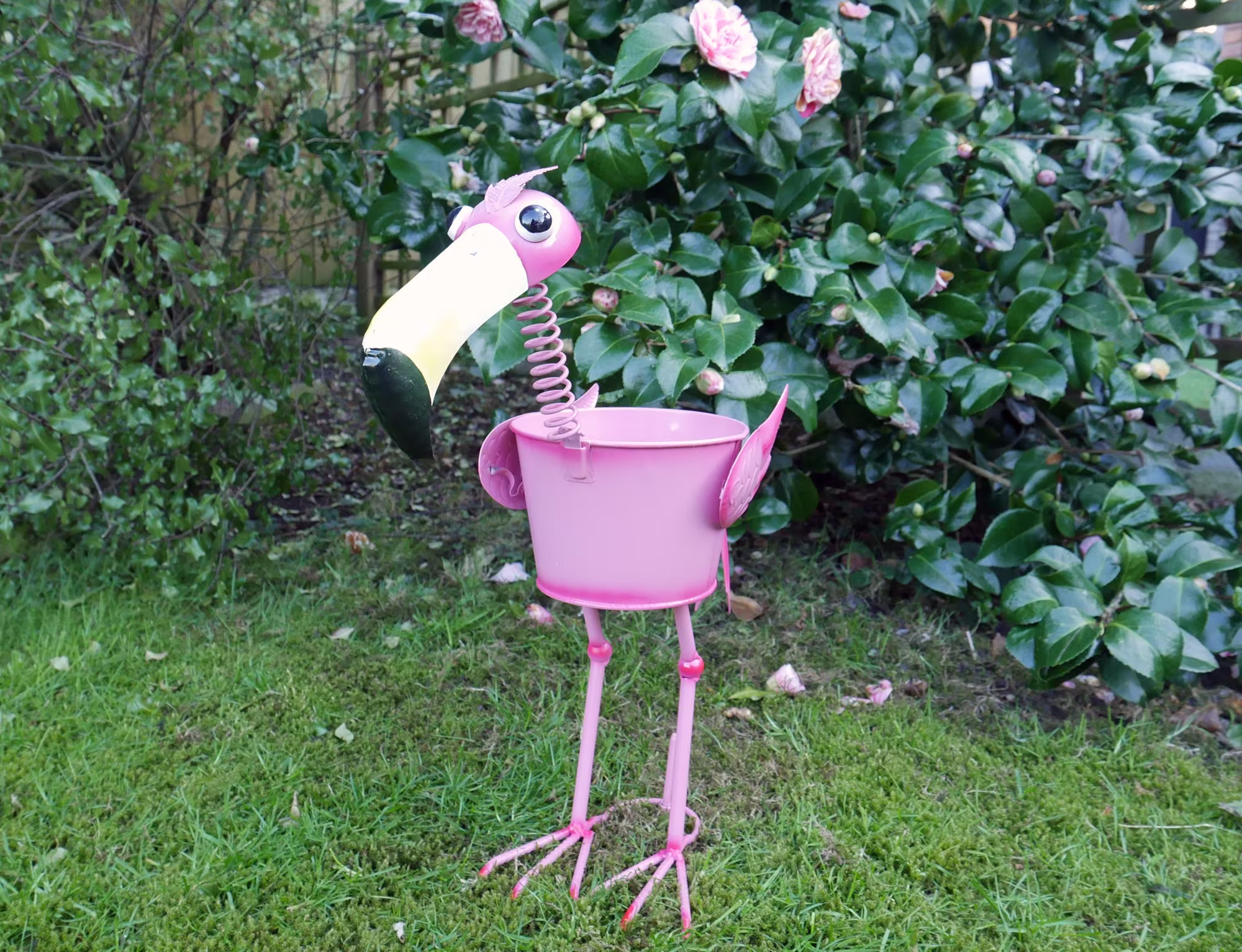Planters Pink Tall Flamingo Metal Plant Stand Flower Pot Birds Garden Ornament Pots Handmade Gift
