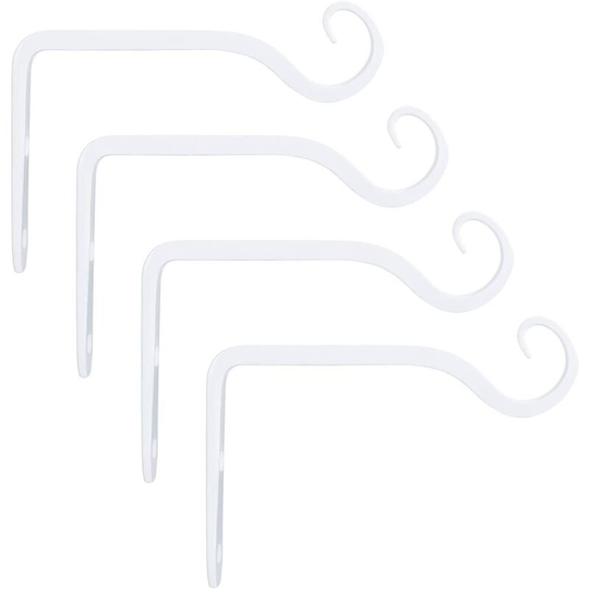Echoo - Wall Hook Hanging Plant Bracket, Decorative Straight Plant Hanger for Bird Feeders, Planters, Lanterns, Wind Chimes, Indoor Outdoor 4 Pack, 6