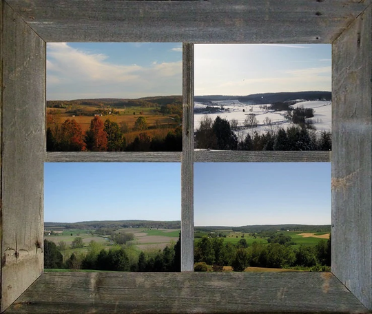 Rural Countryside Four Seasons 5x7 Photo Set, Art Collection, Farm Landscape, Maryland Rustic Home Decor, Gift Set