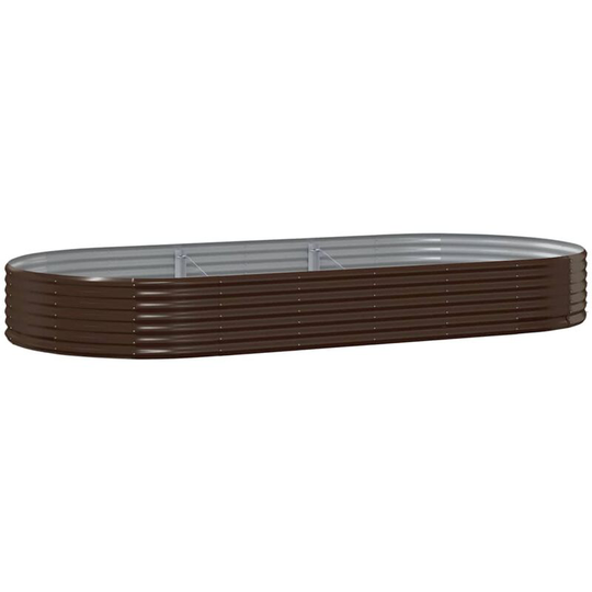 Vidaxl - Garden Planter Powder-coated Steel 296x140x36 cm Brown Brown
