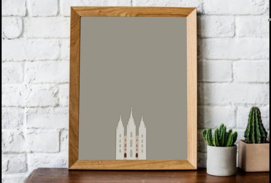 Salt Lake, Utah Temple Print || Lds Temple, Art, Temple Print